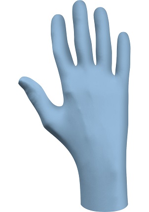 Gloves, N-Dex Nitrile, Disposable, 4Mil, 9 1/2 Length, Ambidextrous, Low Powder, Blue, Size Large - Disposable